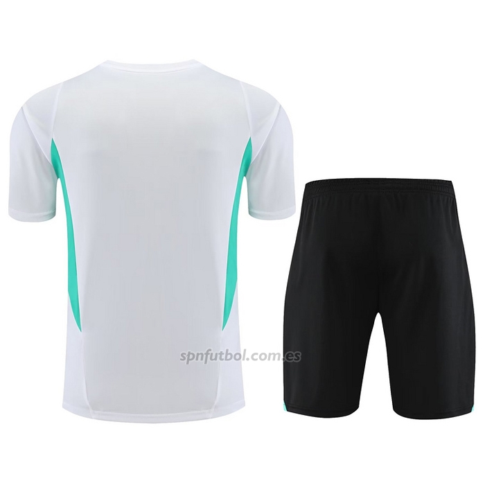 Chandal del Manchester United Manga Corta 2023-2024 Blanco - Pantalon Corto